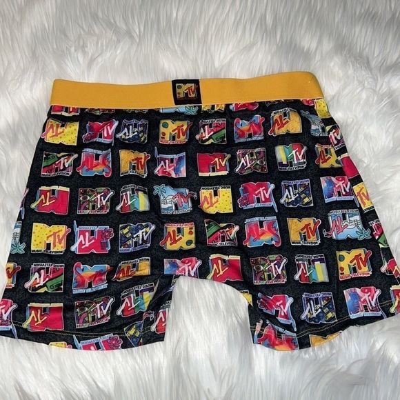 Crazy Boxer MTV Logo All Over Print Mens XL Stretch Sleep‎ Boxers New Soft Touch - Picture 6 of 7